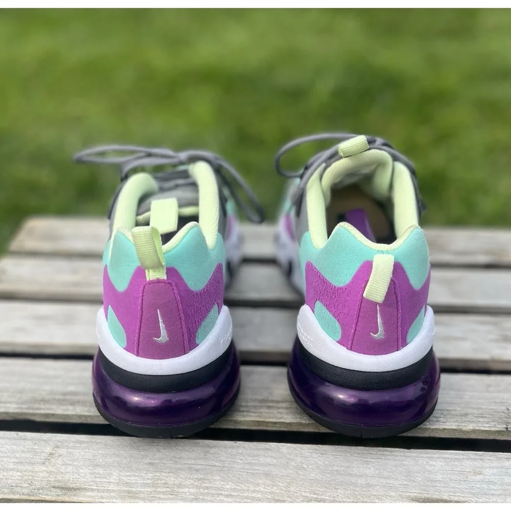 NIKE Air Max 270 React GS Size US 6.5Y BQ0103 007 Purple‎ Green